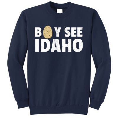 Boy See Idaho Design Boise Idaho Graphic Idaho Home Print Tall Sweatshirt