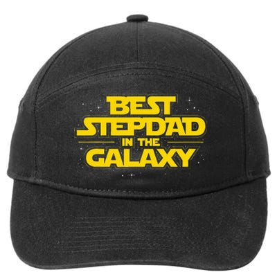 Best Stepdad In The Galaxy Stepfather Bonus Dad Fatherhood 7-Panel Snapback Hat