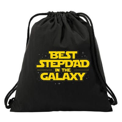 Best Stepdad In The Galaxy Stepfather Bonus Dad Fatherhood Drawstring Bag