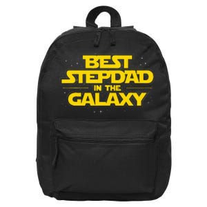 Best Stepdad In The Galaxy Stepfather Bonus Dad Fatherhood 16 in Basic Backpack