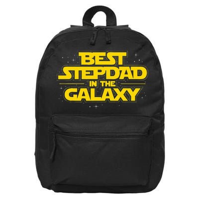Best Stepdad In The Galaxy Stepfather Bonus Dad Fatherhood 16 in Basic Backpack