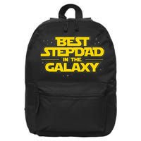 Best Stepdad In The Galaxy Stepfather Bonus Dad Fatherhood 16 in Basic Backpack