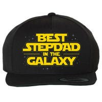Best Stepdad In The Galaxy Stepfather Bonus Dad Fatherhood Wool Snapback Cap