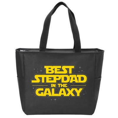Best Stepdad In The Galaxy Stepfather Bonus Dad Fatherhood Zip Tote Bag