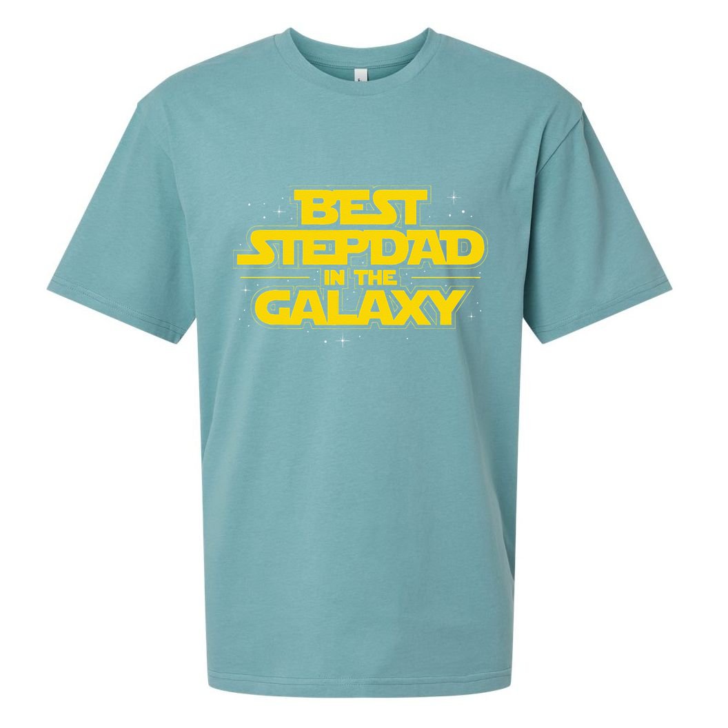 Best Stepdad In The Galaxy Stepfather Bonus Dad Fatherhood Sueded Cloud Jersey T-Shirt