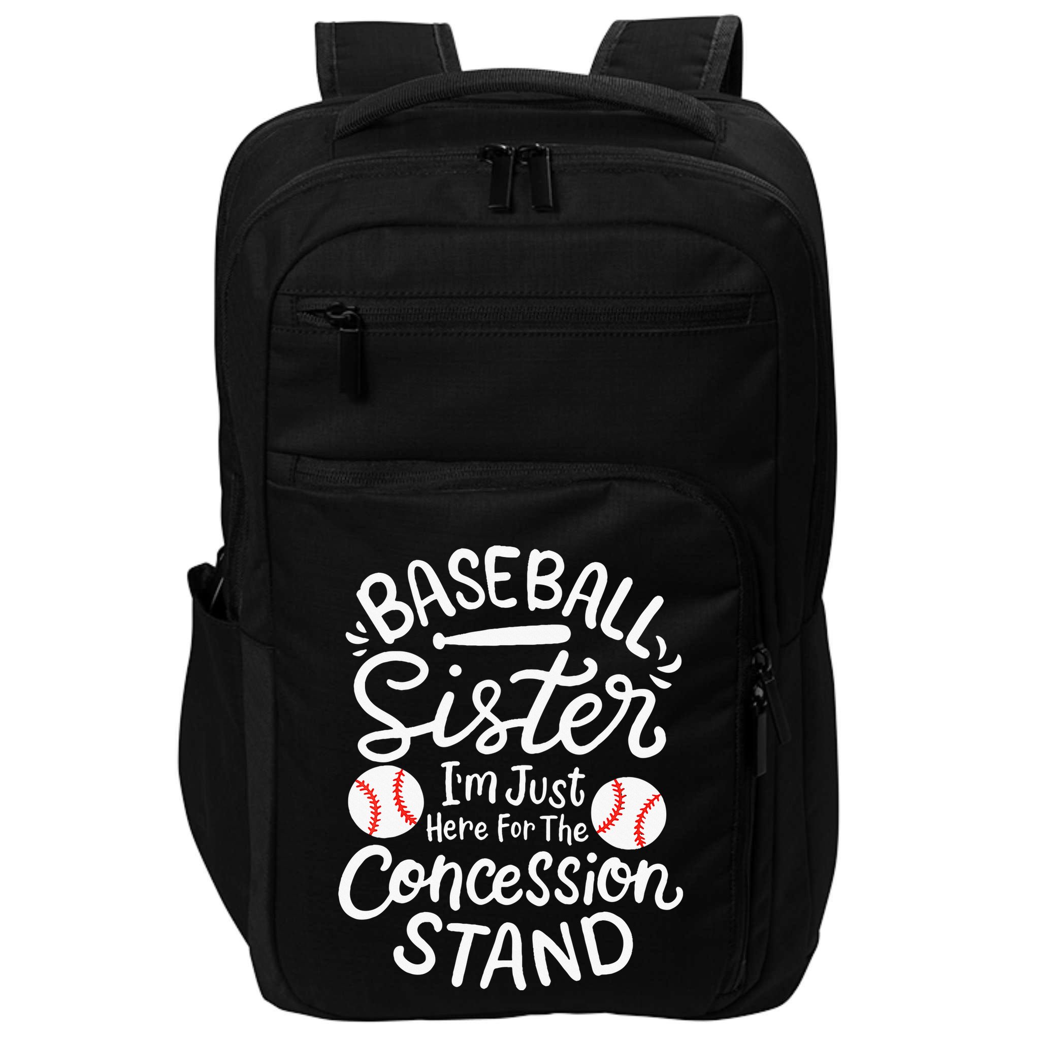 Baseball Sister IM Just Here For Concession Stand Impact Tech Backpack
