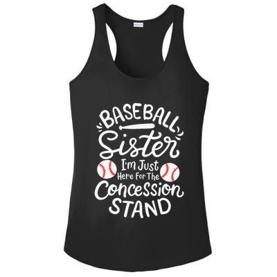 Baseball Sister IM Just Here For Concession Stand Ladies PosiCharge Competitor Racerback Tank