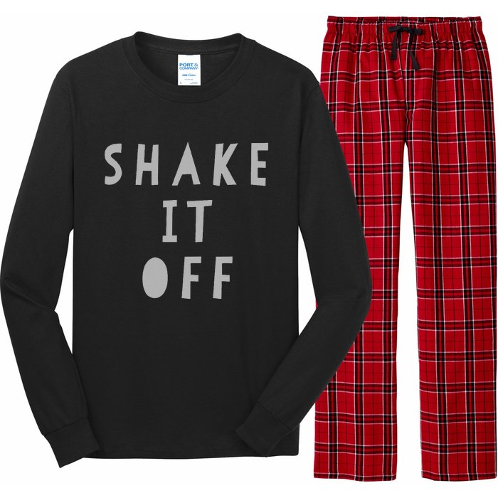 Black Shake It Off Classic Fit Trendy Music Lover's  Long Sleeve Pajama Set