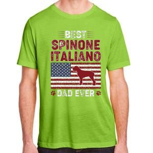 Best Spinone Italiano Dad Ever American Flag Dog Dad Adult ChromaSoft Performance T-Shirt