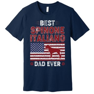 Best Spinone Italiano Dad Ever American Flag Dog Dad Premium T-Shirt