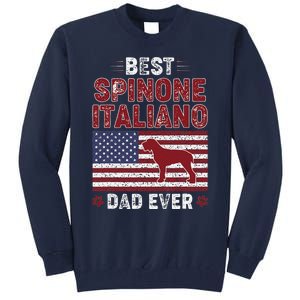 Best Spinone Italiano Dad Ever American Flag Dog Dad Tall Sweatshirt