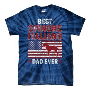 Best Spinone Italiano Dad Ever American Flag Dog Dad Tie-Dye T-Shirt