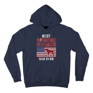 Best Spinone Italiano Dad Ever American Flag Dog Dad Tall Hoodie