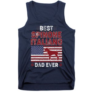 Best Spinone Italiano Dad Ever American Flag Dog Dad Tank Top