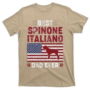 Best Spinone Italiano Dad Ever American Flag Dog Dad T-Shirt