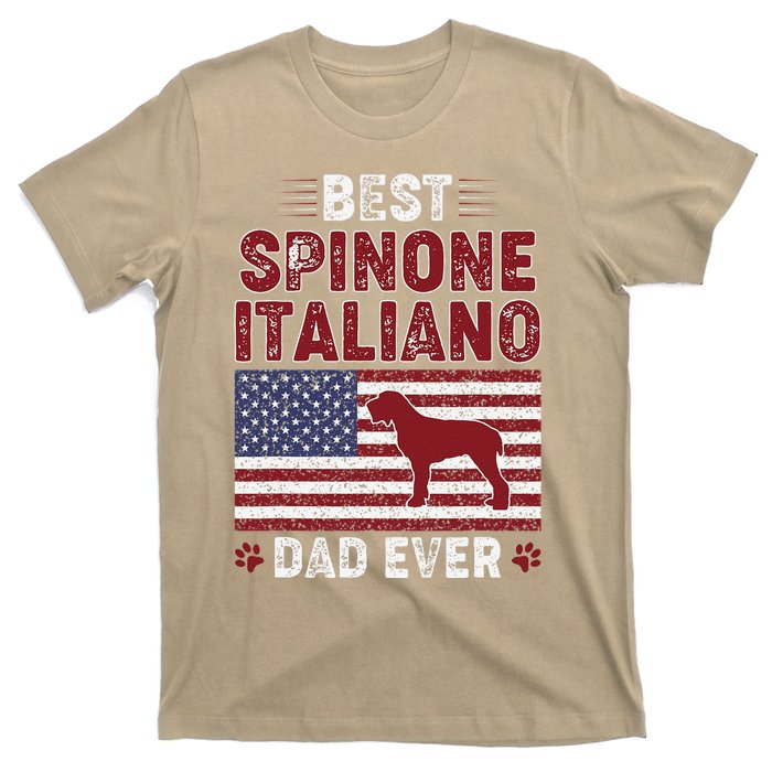 Best Spinone Italiano Dad Ever American Flag Dog Dad T-Shirt