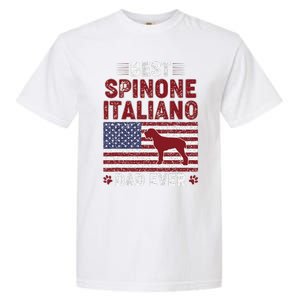 Best Spinone Italiano Dad Ever American Flag Dog Dad Garment-Dyed Heavyweight T-Shirt