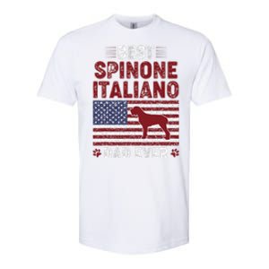 Best Spinone Italiano Dad Ever American Flag Dog Dad Softstyle CVC T-Shirt