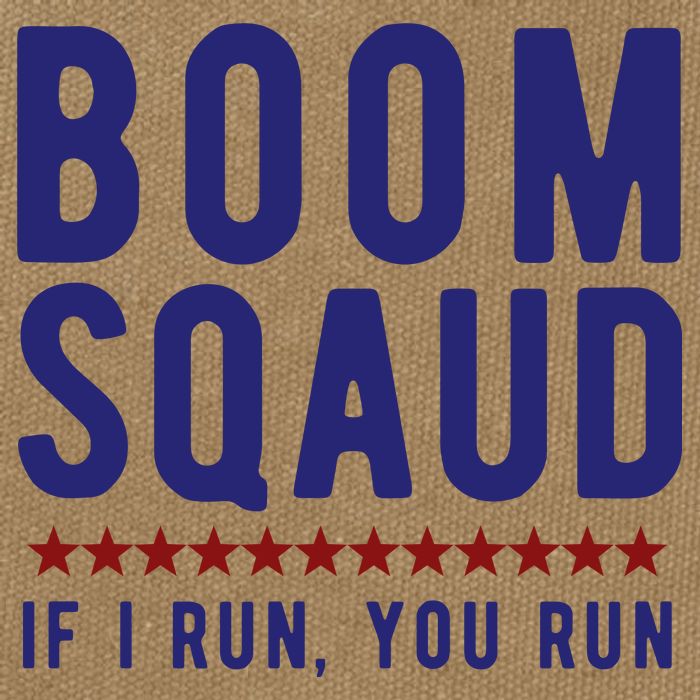 Boom Squad If I Run You Run Funny 4th Of July Cotton Canvas Backpack