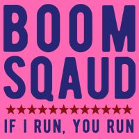 Boom Squad If I Run You Run Funny 4th Of July Stripe Pom Pom Beanie