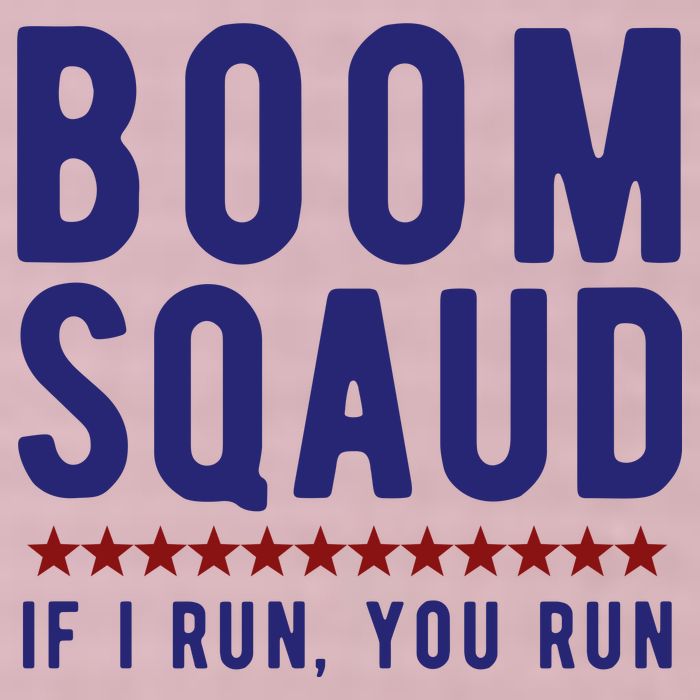 Boom Squad If I Run You Run Funny 4th Of July 25L Jumbo Tote