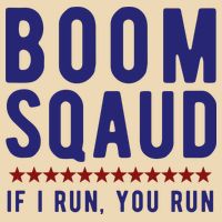 Boom Squad If I Run You Run Funny 4th Of July Drawstring Bag