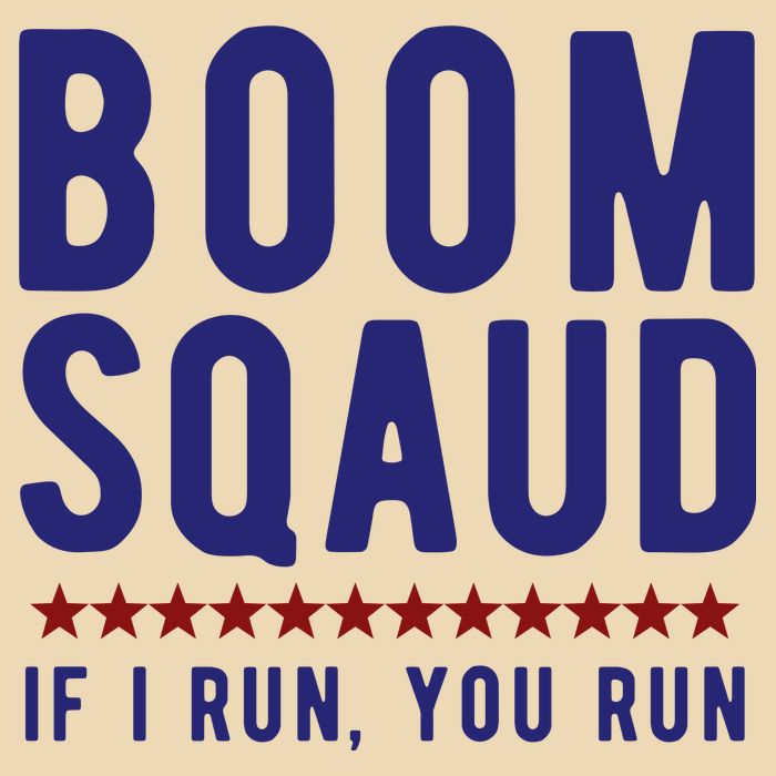 Boom Squad If I Run You Run Funny 4th Of July Bag