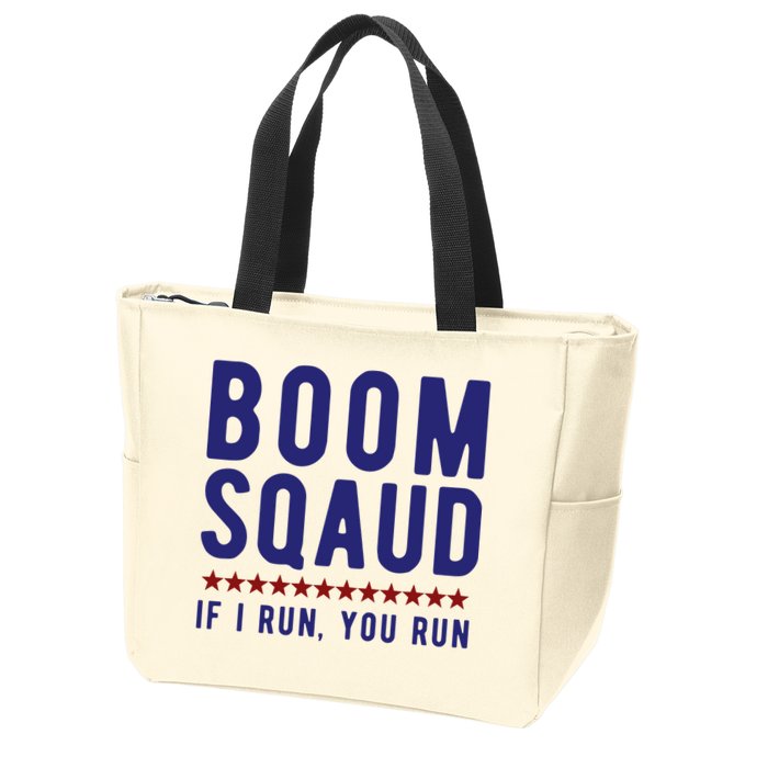 Boom Squad If I Run You Run Funny 4th Of July Zip Tote Bag