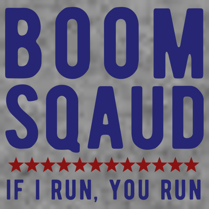 Boom Squad If I Run You Run Funny 4th Of July 7-Panel Snapback Hat