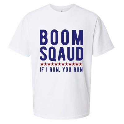 Boom Squad If I Run You Run Funny 4th Of July Sueded Cloud Jersey T-Shirt