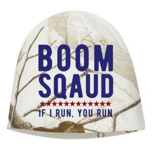 Boom Squad If I Run You Run Funny 4th Of July Kati - Camo Knit Beanie