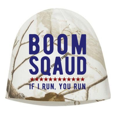 Boom Squad If I Run You Run Funny 4th Of July Kati - Camo Knit Beanie