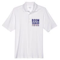 Boom Squad If I Run You Run Funny 4th Of July Men's Origin Performance Pique Polo