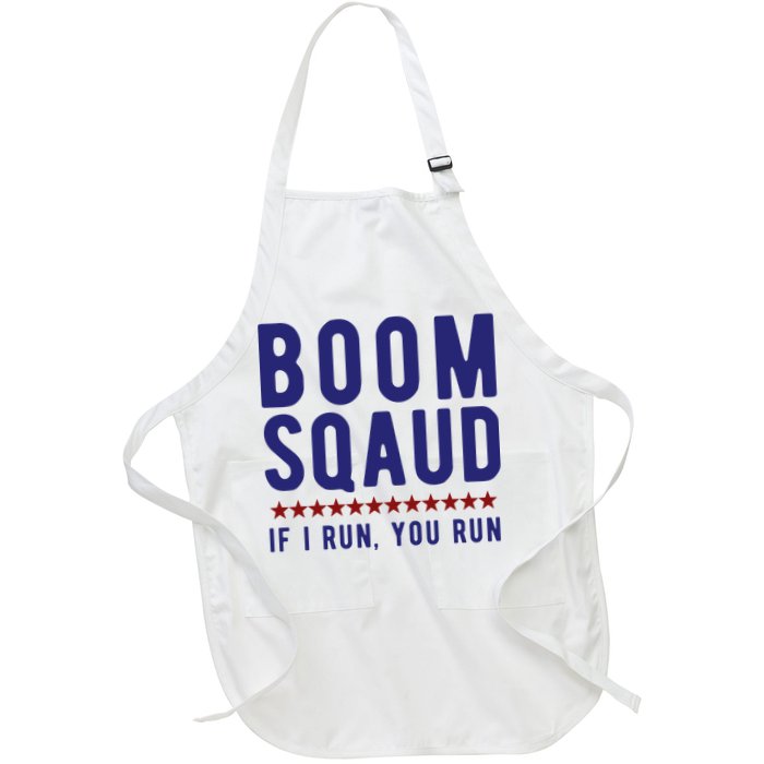 Boom Squad If I Run You Run Funny 4th Of July Apron