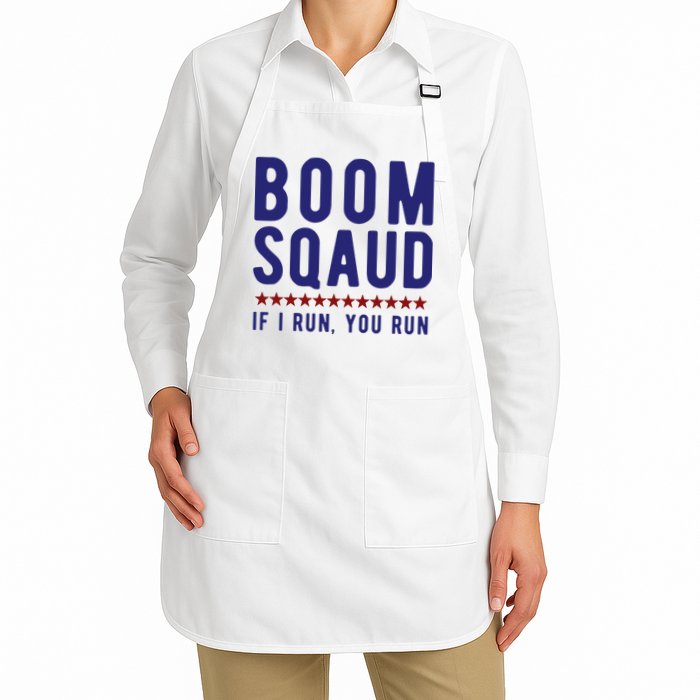 Boom Squad If I Run You Run Funny 4th Of July Apron