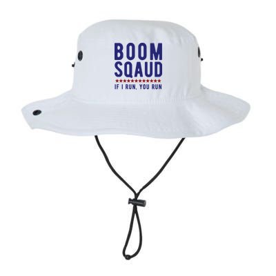 Boom Squad If I Run You Run Funny 4th Of July Bucket Hat