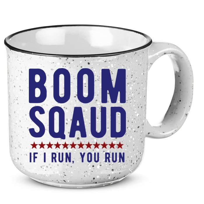 Boom Squad If I Run You Run Funny 4th Of July 15oz Campfire Ceramic Mug