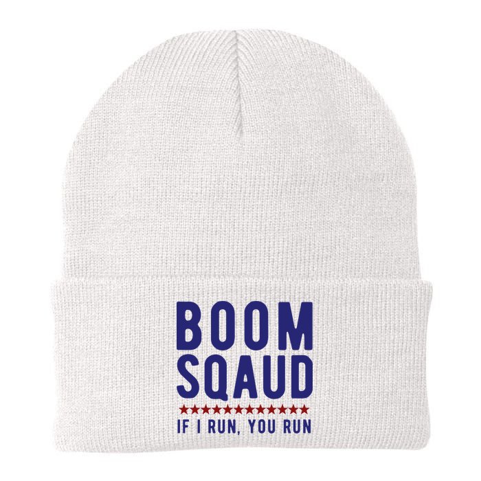 Boom Squad If I Run You Run Funny 4th Of July Beanie