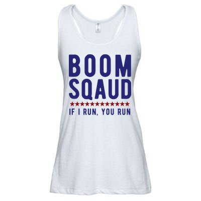 Boom Squad If I Run You Run Funny 4th Of July Ladies Essential Flowy Tank