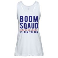 Boom Squad If I Run You Run Funny 4th Of July Ladies Essential Flowy Tank