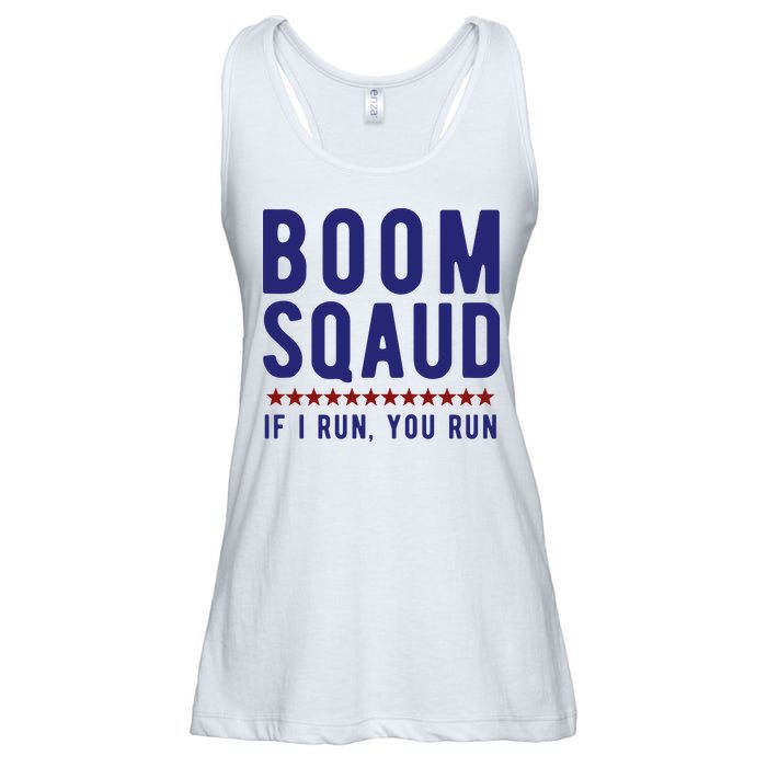 Boom Squad If I Run You Run Funny 4th Of July Ladies Essential Flowy Tank