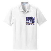 Boom Squad If I Run You Run Funny 4th Of July Dry Zone Grid Polo