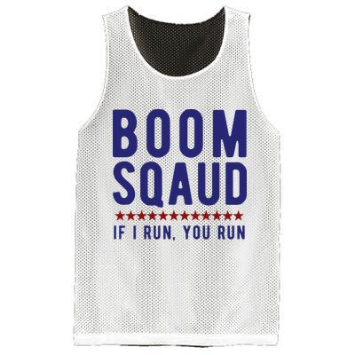 Boom Squad If I Run You Run Funny 4th Of July Mesh Reversible Basketball Jersey Tank