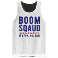 Boom Squad If I Run You Run Funny 4th Of July Mesh Reversible Basketball Jersey Tank