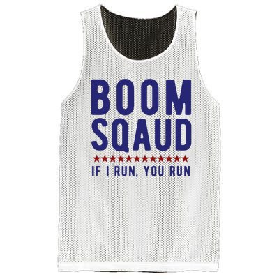 Boom Squad If I Run You Run Funny 4th Of July Mesh Reversible Basketball Jersey Tank