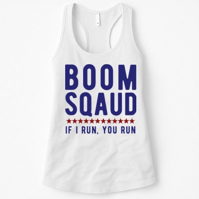 Boom Squad If I Run You Run Funny 4th Of July Womens Tank Top