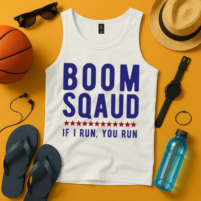 Boom Squad If I Run You Run Funny 4th Of July Tank Top
