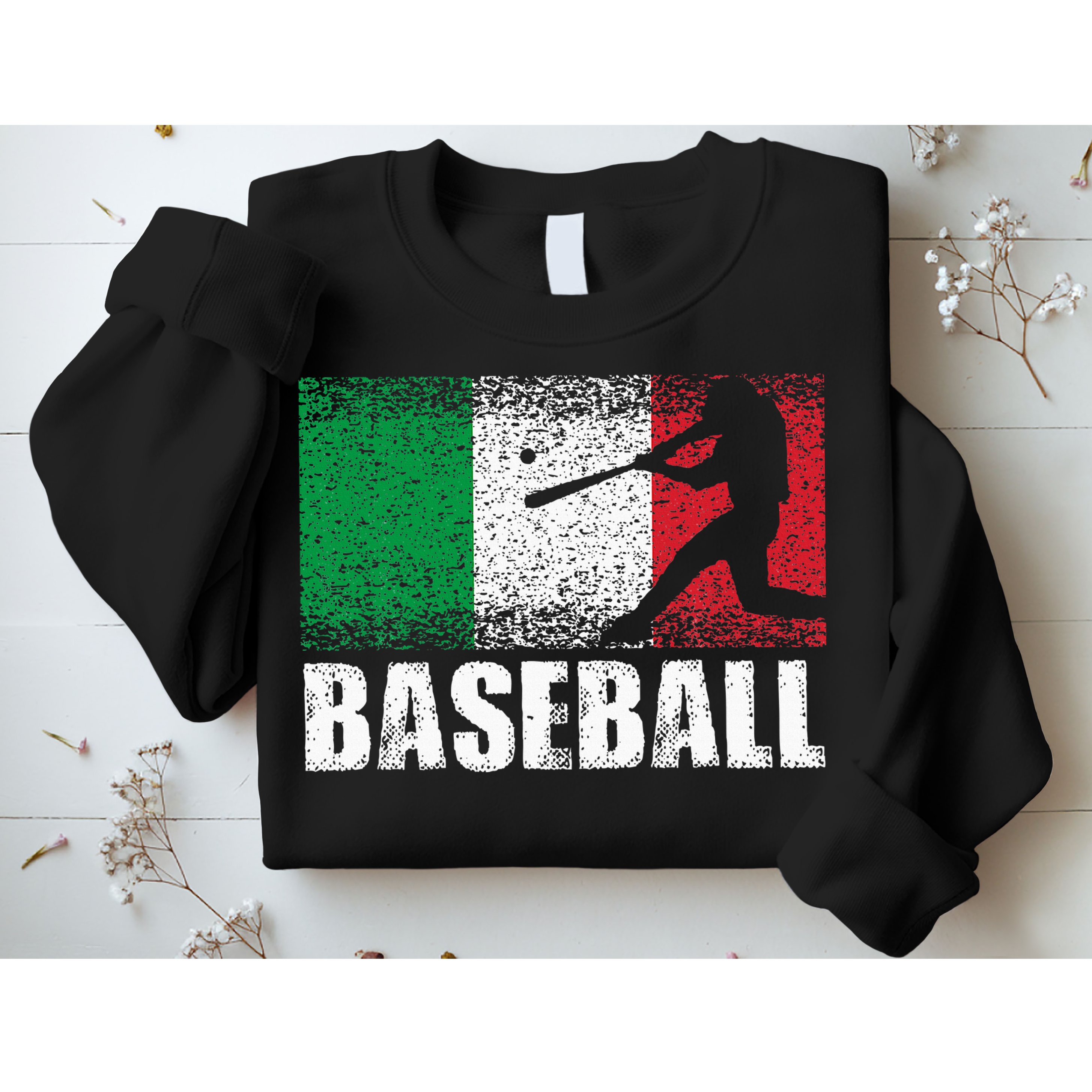 Baseball Sports Italy Flag Italian Baseball Sweatshirt