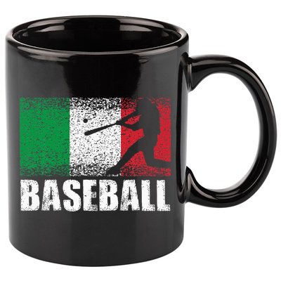 Baseball Sports Italy Flag Italian Baseball 11oz C Handle Ceramic Mug