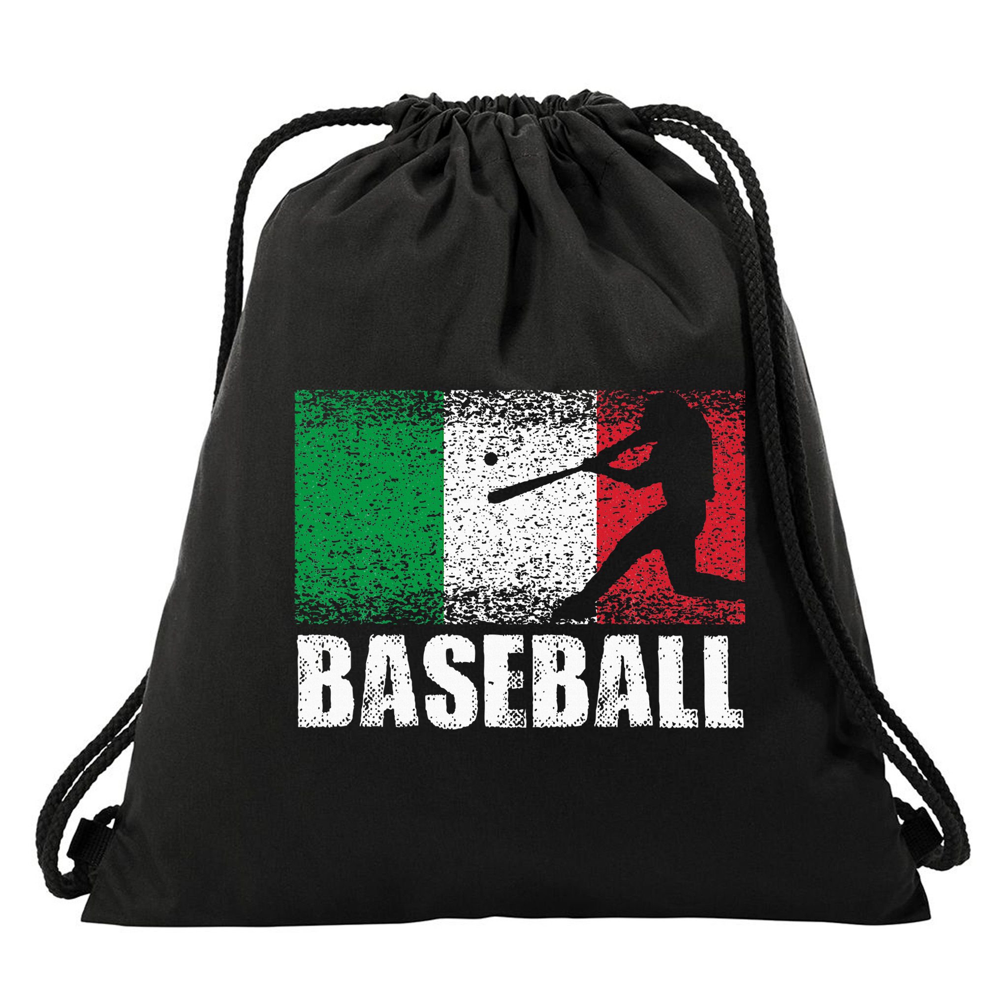 Baseball Sports Italy Flag Italian Baseball Drawstring Bag